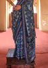 Navy Blue Printed Patola Silk Saree