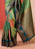 Mint Green Dual Tone Bronze Zari Woven Banarasi Silk Saree