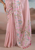 Baby Pink Woven Tissue Silk Saree