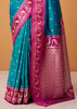 Diva Blue Woven Banarasi Silk Saree