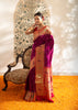 Dance of Peacocks: Katan Silk Paithani Saree with Festive Border in the Shades of Purple