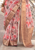 Blush Pink Woven Banarasi Tissue Silk Saree