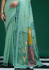 Sea Green Woven Cotton Jamdani Saree