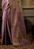 Royal Lilac Woven Kanjivaram Silk Saree