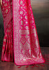 Fuchsia Pink Woven Banarasi Silk Saree