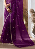 Rich Purple Designer Silk Saree