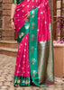 Fuchsia Pink Banarasi Satin Silk Saree