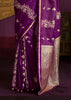 Prism Purple Banarasi Satin Silk Saree