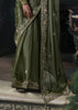 Olive Green Embroidered Designer Saree