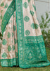 Mint Green Woven Banarasi Silk Saree