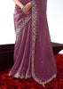 Dusky Purple Embroidered Designer Tissue Saree