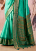 Ceramic Green Woven Tissue Silk Saree