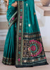 Peacock Blue Patola Silk Saree