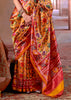 Golden Yellow Printed Patola Silk Saree