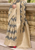 Wild Grey Woven Cotton Linen Silk Saree