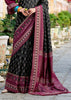 Phantom Black Woven Soft Silk Saree