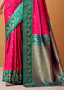 Raspberry Pink Woven Banarasi Silk Saree