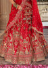 Red Heavy Embroidered Designer Lehenga