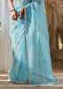 Angel Blue Designer Silk Saree