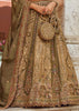 Olive Green Banarasi Silk Embroidered Lehenga