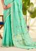 Summer Green Woven Linen Silk Saree