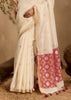 Snow White Woven Cotton Silk Saree