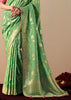 Pista Green Woven Banarasi Silk Saree