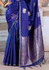 Royal Blue Banarasi Satin Silk Saree