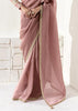 Mauve Pink Designer Organza Tissue Silk Saree