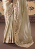 Snow White Embroidered Designer Saree