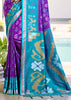 Phlox Purple Woven Patola Silk Saree