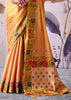 Golden Orange Woven Tissue Silk Saree