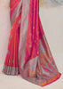 Flamingo Pink Woven Kanjivaram Silk Saree