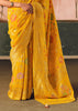 Haldi Yellow Woven Georgette Bandhej Saree