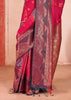 Raspberry Pink Dual Tone Bronze Zari Woven Banarasi Silk Saree