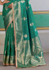Fair Green Woven Banarasi Sarin Silk Saree