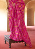 Magenta Pink Printed Patola Silk Saree