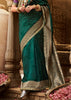 “Exclusive Offer” : Forest Green Woven Banarasi Silk Saree