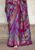 Orchid Purple Printed Soft Silk Saree