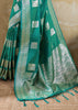 Teal Green Woven Banarasi Silk Saree