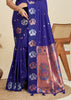 Royal Violet Woven Bronze Zari Paithani Silk Saree