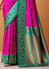 Rani Pink Woven Banarasi Silk Saree