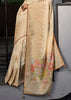 “Exclusive Offer” : Off White Woven Embroidered Banarasi Silk Saree