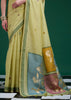 Pista Green Woven Cotton Jamdani Saree