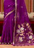 Dahlia Purple Woven Cotton Silk Saree
