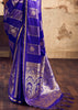 Navy Blue Rangkat Satin Silk Saree