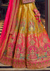 Yellow And Pink Heavy Banarasi Designer Lehenga