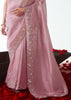Delight Pink Embroidered Designer Tissue Saree