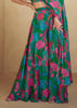 Garden Green Flowing Indo-Western Set
