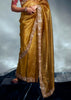 Golden Yellow Designer Silk Saree